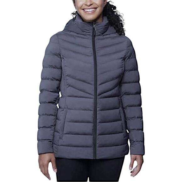 32 Degrees Hooded Jacket Puffer in Gray | Size L - Picture 4 of 5